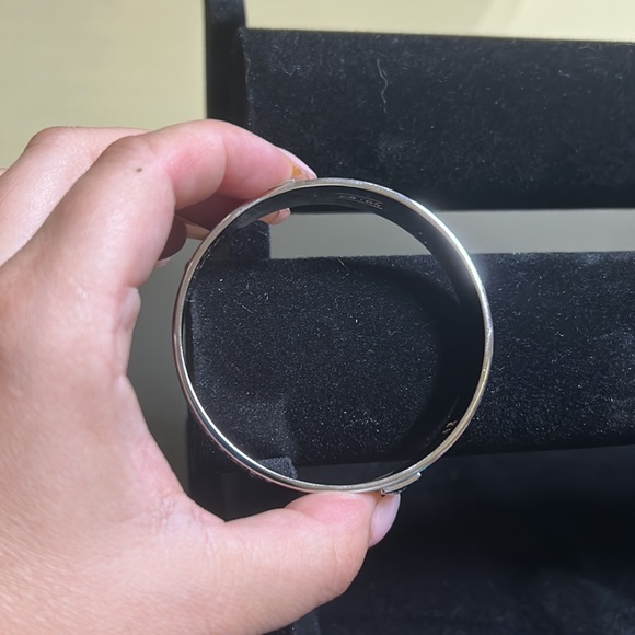 COACH Silver Bangle Bracelet 1 pc NWOT - Picture 3 of 7